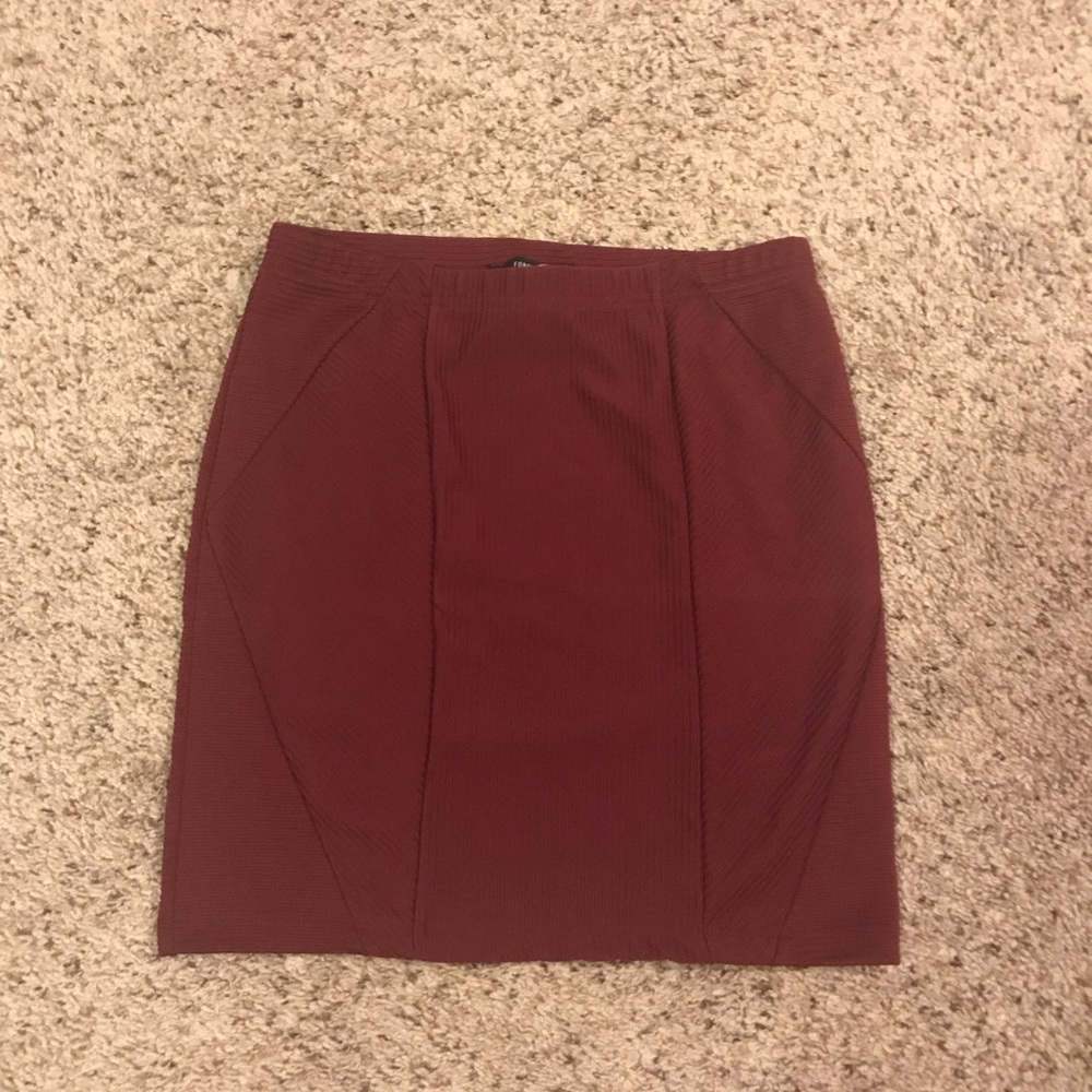 Maroon mini skirt